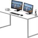 SHW Mission 55-Inch Home Office Computer Desk, White