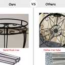 11.8 inches Diameter Tall Metal Plant Stand for Indoor or Outdoor,Heavy Duty Flower Pot Stand Rack Holds Big Heavy Plants,Black (18.9 INCHES TALL)