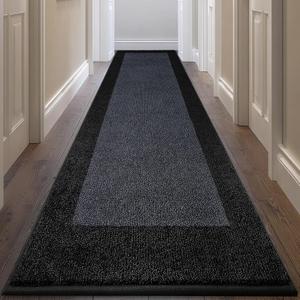 Machine Washable Runner Rug 32" x 120", Non Slip Kitchen Mat for Floor, Absorbent Entryway Rug for Kitchen, Bedroom, Living Room, Hallway, Door (Roll Packing)