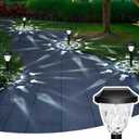 GIGALUMI 8 Pack Solar Lights Outdoor, Solar Pathway Lights with Great Pattern, Waterproof Auto On/Off Solar Powered Light for Outside Yard Garden Walkway Driveway Lawn Pathway