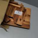 Holana 9" Acacia Wood One Step Stool for Adults - 300 Lbs Wooden Step Stools Heavy Duty for High Bed Riser, Bathroom, Bedroom - Small Stepping Stool for Elderly, Seniors, Kids, Handicap Use Indoor