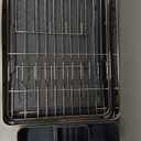 SONGMICS Large Dish Drying Rack, Expandable Dish Dryer for Kitchen Counter, Stainless Steel Dish Rack with Rotatable Spout, Utensil, Cup, Glass, Cutting Board, Pan Holders, Silver and Gray UKCS037G01