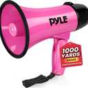 PYLE-PRO Portable Megaphone Speaker Siren Bullhorn - Compact and Battery Operated with 20 Watt Power, Microphone, 2 Modes, PA Sound and Foldable Handle for Cheerleading and Police Use PMP24PK (Pink)