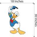 Kelly Wall Decals Donald Tips Cap Favorite Duck Design Character Design Child's Bedroom Wall Decoration - Size: 18 Inches X 30 Inches