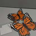 20 Pcs Large Monarch Butterfly Decorations 11.8 Inch 3D Orange Artificial Monarch Butterfly Wall Decor to Decorate for Day of The Dead Dia De Los Muertos Halloween Party Wedding Home