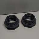 2 Pcs 4 Inch PVC Bulkhead Fitting Water Tank Connector Plumbing Bulkhead Pipe Fitting NPT for Rain Barrels, Aquariums, Tubs, Pools