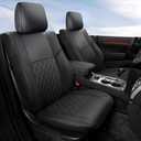 GIANT PANDA Customized Fit Charger Leather Car Seat Covers for Dodge Charger Scat Pack R/T SRT Performance Seats 2015-2023, Not fit Base/Sport Seats, Full Set (Black)