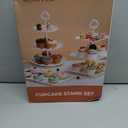 Kootek Dessert Cupcake Stand, 10pcs Dessert Table Display Set, 3 Tiered Cup Cake Holder Tower Stand Riser& Cookie Serving Trays for Wedding, Tea Party, Birthday, Baby Shower