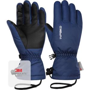 Ski Gloves Men & Women Waterproof 3M Thinsulate Winter Touchscreen Snow Gloves for Snowboard