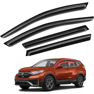 Window Visors Rain Guards FIT 2018, 2019, 2020, 2021 Honda CR-V  Side Window Deflectors Vent Shades Sun/Rain Guards, 4PCS Smoke Tape-On Set