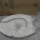 BEMIS 7850TDG Commercial Heavy Duty Open Front Toilet Seat with Cover, Industrial Seat with Secure Installation, Elongated, White