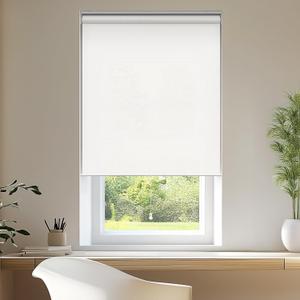 CHICOLOGY Roller Window Shades , Window Blinds , Window Shades for Home , Roller Shades , Window Treatments , Window Blinds Cordless , Door Blinds , Urban White (Light Filtering), 58"W X 72"H