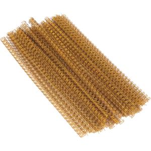 100 Pack Double Loop Wire Binding Spines, YolieraArt 1/4 Inch Spiral Binding Coils for Letter Size,Metal Bindings for Notebook Binder Machine (20 Sheet Capacity, 100P, 3:1 Pitch Twin Combs, Gold)