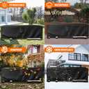 Ruimoy Patio Furniture Covers, Outdoor Furniture Cover Waterproof, General Purpose, Outside Table and Chair Covers, Heavy Duty 600D (124 Inch L x 70.8 Inch W x 29.1 Inch H) Black
