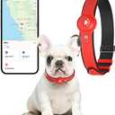 2-in-1 GPS Tracker for Dogs: Smart Pet Collar with Real-Time Tracking,No Monthly Fee/Subscription (iOS Only) Waterproof, Anti-Lost,365-Day Long Battery Life GPS Tracker Dog Collar(Tracker Included)
