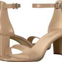 Nine West Women's Pruce Heeled Sandal, Natural Leather, 8