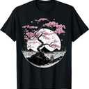 Japanese Sakura Garden Geisha Mount Fuji Cherry Blossom T-Shirt S
