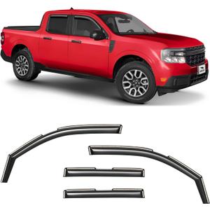 in-Channel Extra Durable Rain Guards for Ford Maverick 2022-2025, Window Deflectors, Vent Window Visors, 4 Pieces - 200587 (For Maverick 22-25)