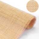 14" Width Square Cane Webbing 3.3Ft, Natural Rattan Webbing Roll for Caning Projects, Woven Mesh Cane for Furniture, Chair, Cabinet, Ceiling