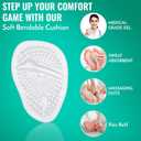 2 x Metatarsal Pads 3 Pairs - Ball of Foot Cushion - Soft Cushion Design - Shock Absorbing - Anti-Slip Strong Adhesive - High Heel Pain Relief - (Clear)
