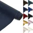 Glossy Faux Leather Fabric, 55" Wide 1.0mm Thicken Upholstery Fabric by The Yard Soft Marine Vinyl Fabric Glossy PU Leather Sheets for Crafts Sewings Bag Wallets Cushions, 5 Yard Navy Blue