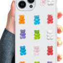 UnnFiko Cute Clear Phone Case for iPhone 16 Pro Max, Super Kawaii Cartoon Bears, Funny Creative Soft Protective Phone Cases Cover for iPhone 16 Pro Max(Bears)