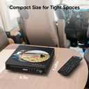 Mini DVD Player for TV: Small Size Region Free for Use in an RV/Trailer, CD Player for Home Stereo System, Included HDMI and RCA Cable, Supported Smart TV and Projector