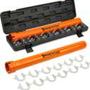 Inner Tie Rod Removal Tool, Master Inner Tie Rod Tool Set with 12 Crowfoot Adapters & 1/2 Inch Drive Tube for Tie Rods Remove & Install