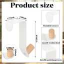 LEIFIDE 4 Pcs Over The Door Hooks Heavy Duty Door Hanger Metal Hanging Hooks for Towels, Clothes, Hats, Bags, Towels, Shoe, Home Bedroom, Bathroom Entrance Decoration (White,4.72 Inch,Single Hook)