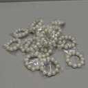 24 Pcs Silver Pearl Napkin Rings - Beaded Weddings Serviette Rings for Dinner Reception Party Banquet Table Decor