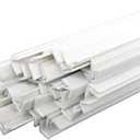 CGjiogujio 20pcs 4 x 4 x 250mm ABS Styrene Plastic L Shape Right Angle Bars White