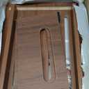 One Step Stool for Adults Seniors with Non-Slip Rubber Step Surface, 6.9" Heavy Duty Wood Stepping Stool with 450 LB Capacity Bed Steps for High Beds, Bathroom, Bedroom, Kitchen & Kids Bedside Support (Brown)