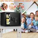 9.84"H Small Safe Box for Personal Privacy, 1.2 Cu Ft Security Safe with Fireproof Money Bag, Digital Safes with Combination Lock and Removable Shelf for Home Money Cash Medicine Documents