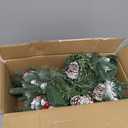 Outdoor Urn Filler, Set of 2 Lighted Outdoor Christmas Tree, Battery Operated Christmas Porch Decorations for Driveway, Yard, Garden, Flower Beds