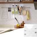 2026 New Upgrade Peel and Stick Backsplash Tile, Peel and Stick 11.34" X 11.57" Wall Tile for Kitchen, Bathroom, Fireplace, Laundry (Polished Marble White, 10 Packs)