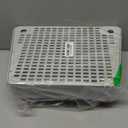 Elevated Cat Ramp for Litter Box, 2 Steps Cat Pedal Step Stool with Wooden Base, Detachable Double Layered Cats Litter Trapper, Suitable for Small&Elderly Cats, Non-Slip(Grey)