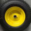 AR-PRO (2-Pack) 16x6.50-8 Tire and Wheel Assembly, 4-Ply Pneumatic Lawn Mower Tires with Inner Tube, 3" Centered Hub, 3/4" & 1" Bushings, V-Turf Tread for Riding Lawn Mowers & Garden Tractors