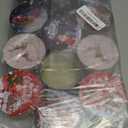 DOITOOL 12 Pcs Christmas Cookie Tins with Lids 3 Inch Empty Cookie Jar Christmas Tin Metal Nesting Container for Candy Treat Biscuits and More Small Items