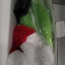 Santa Costume Adult.Christmas Costume 7pcs Suit With Green Monster Mask and Red Hat.Christmas Gift Box Packaging