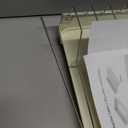 iSPECLE Plate Organizer - Peel & Stick Pot Lid Organizer, No-Drill Pull-Out Dish Rack, 13" Wide, 16.5" Deep (White)