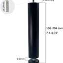 4 Pack Adjustable Furniture Legs Replacement M8 Thread Metal Furniture Legs 8 Inch Couch Legs Replacement Legs for Bed, Sofa, Cabinet(Black, 7.7-8.03 Inch)