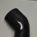 X AUTOHAUX 45 Degree 3.0 Inch to 4.0 Inch ID 4Ply Car Elbow Reducer Silicone Hose Coupler Intercooler Tube Intake Piping Black 76-102mm