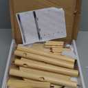 Wooden Coat Rack Freestanding with Round Base, Adjustable 4 Heights Sturdy Coat Hanger Stand 9 Hooks for Hanging Bags, Hats, Save Space Coat Tree for Narrow Place, Entryway, Bedroom, Office (Natural)