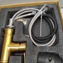 Gold Brushed Nickel Kitchen Faucet with Pull Down Sprayer, 3 Mode Sprayer