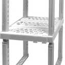 Piffny Locker Organizer Shelf Adjustable Width and Height, Ideal Locker for School, Office, and Gym Lockers (White 2 Pack)