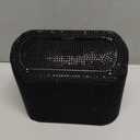 NYTKL Bling Car Trash Can with Lid, Sparkly Mini Crystal Litter Container Auto Hanging Dustbin, Leakproof Plastic Trash Bin Rhinestone Garbage Storage Organizer for Car Home Office (Black)