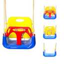 IFOYO 3-in-1 Convertible Kids Swing Seat with Detachable High-Back Support, Secure Indoor Outdoor Playground Swing for Kids