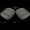Car Seat Cushions Cover, 2pcs PU Leather Car Seat Covers Car Seat Protector Cover for Car Driver and Passenger Seat Bottom (Width 20.8deep 21Thick 0.35 inch) (Dark Grey-B)