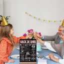 60th Birthday Party Decorations for Girl Boy, Sweet Back in 1965 Birthday Decor Poster Acrylic Table Sign, 60th Birthday Party Supplies, Double-Sided