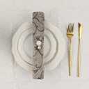 2 x Pearls Spherical Napkin Ring for Party, Holiday, Wedding Table Decoration (12 Sets)